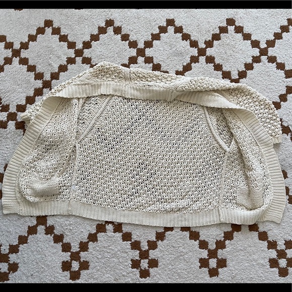 Mango Cream Chunky Open Front Knit Cardigan - Picture 9 of 9